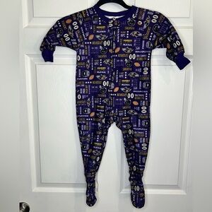 NFL Baltimore Ravens Boys One Piece Pajamas - Size 2T